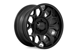 Wheel - Rough Country - 77 Series | One-Piece | 6x135 | +18mm - Semi Gloss Black
